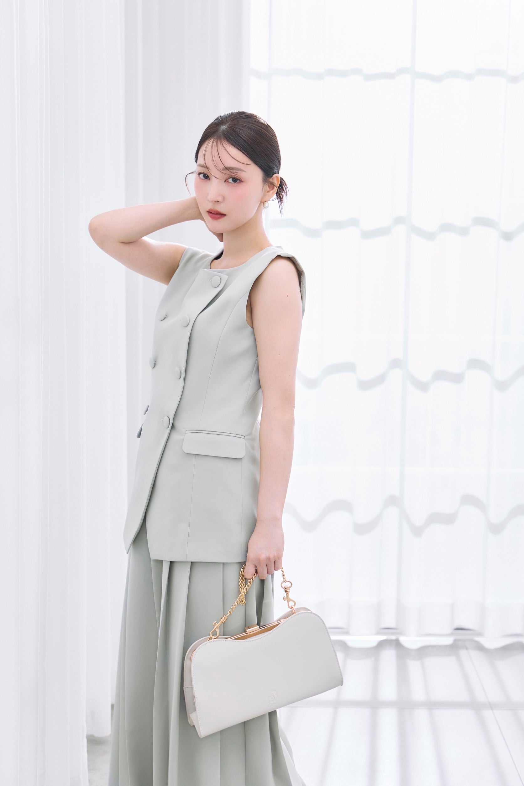 着用モデル：160cm カラー：light grey【ボトムス】サイズ：MM