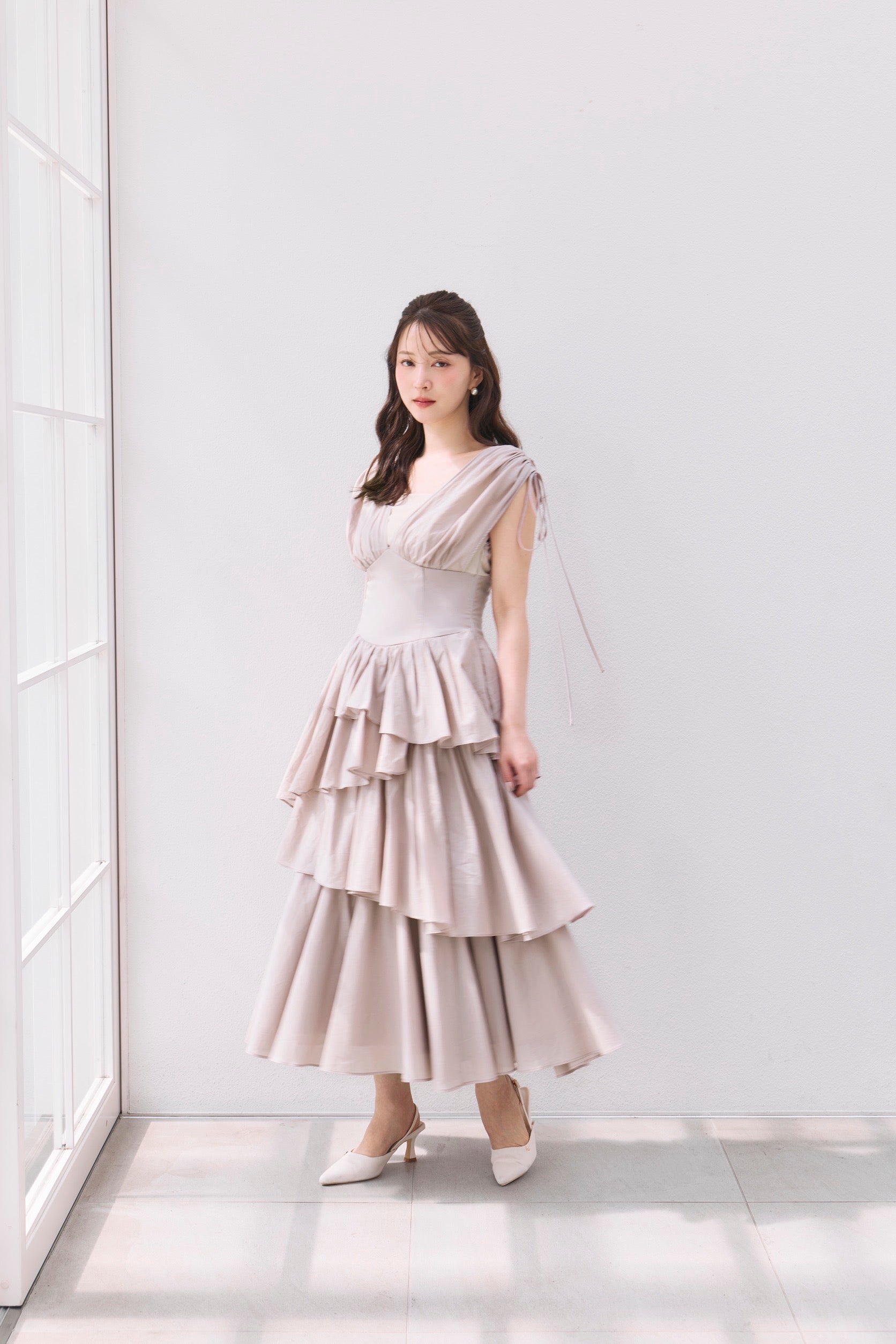 ポローラ polaura エアリーティアード ビスチェワンピース エアリーティアード ビスチェワンピース – poláura OFFICIAL ONLINE STORE