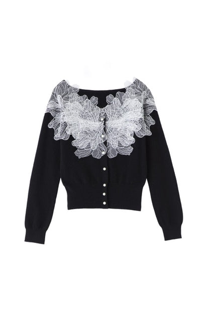 レースフリルカーディガン