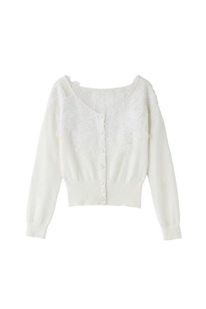レースフリルカーディガン