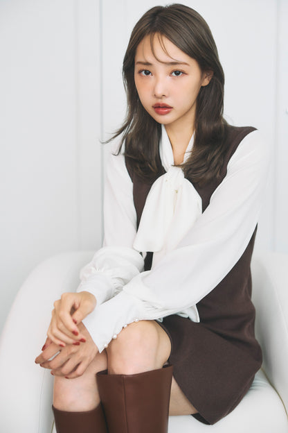 モデル身長：172cm サイズ：FREE カラー：brown