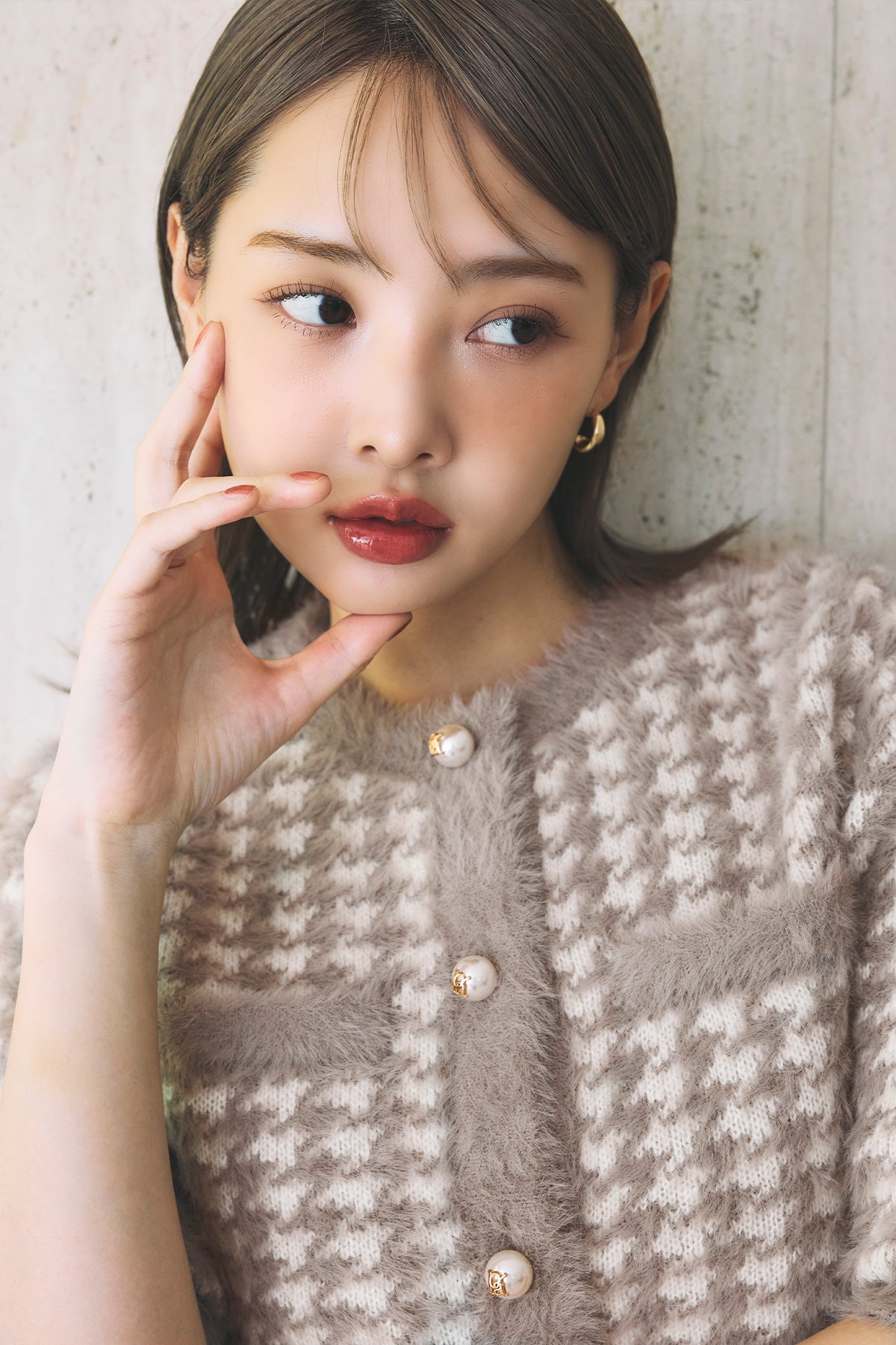 モデル身長：172cm サイズ：FREE カラー：beige
