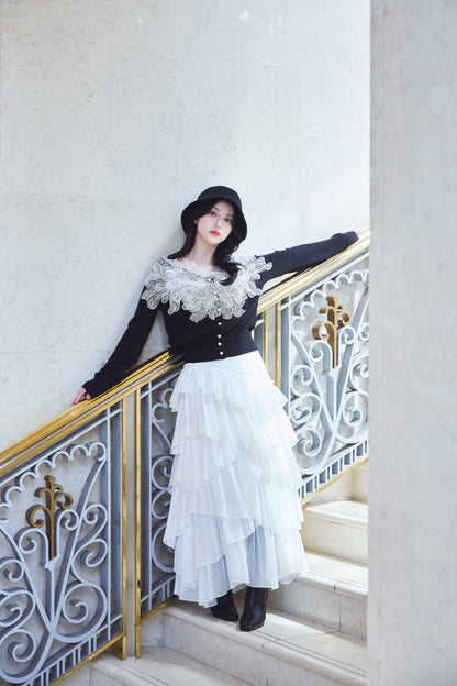 モデル身長：157cm 【トップス】カラー：black