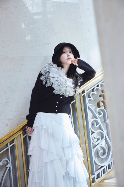 モデル身長：157cm 【トップス】カラー：black 【ボトムス】カラー：off white サイズ：SM