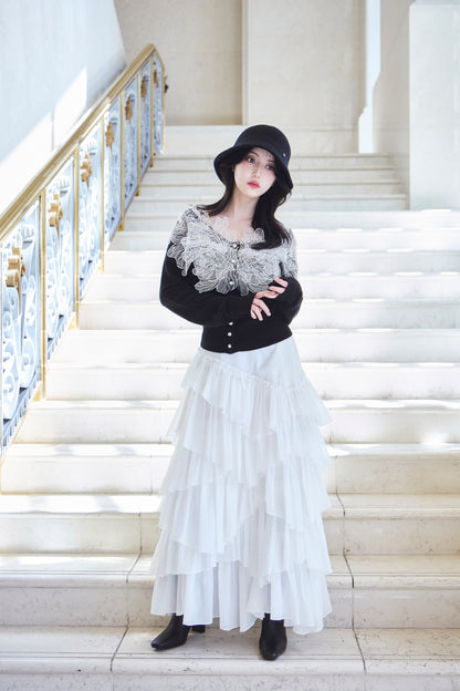 モデル身長：157cm 【トップス】カラー：black