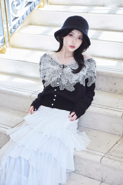 モデル身長：157cm 【トップス】カラー：black