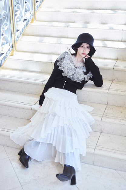 モデル身長：157cm 【トップス】カラー：black