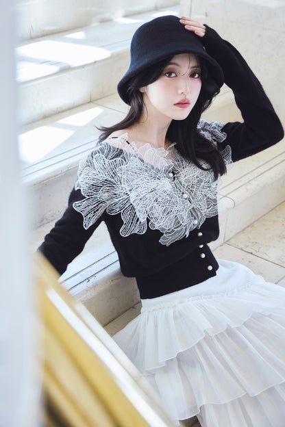 モデル身長：157cm 【トップス】カラー：black