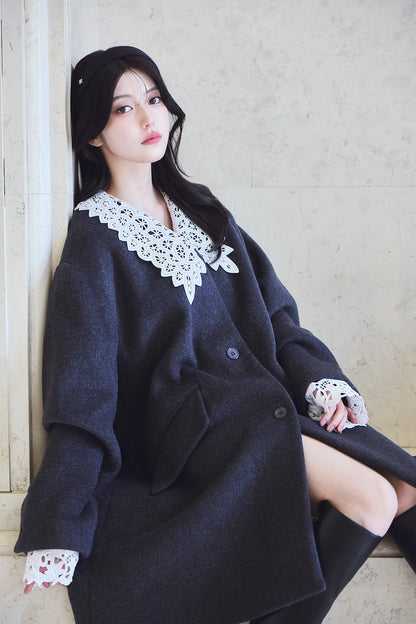 モデル身長：157cm 【アウター】カラー：grey サイズ：MM