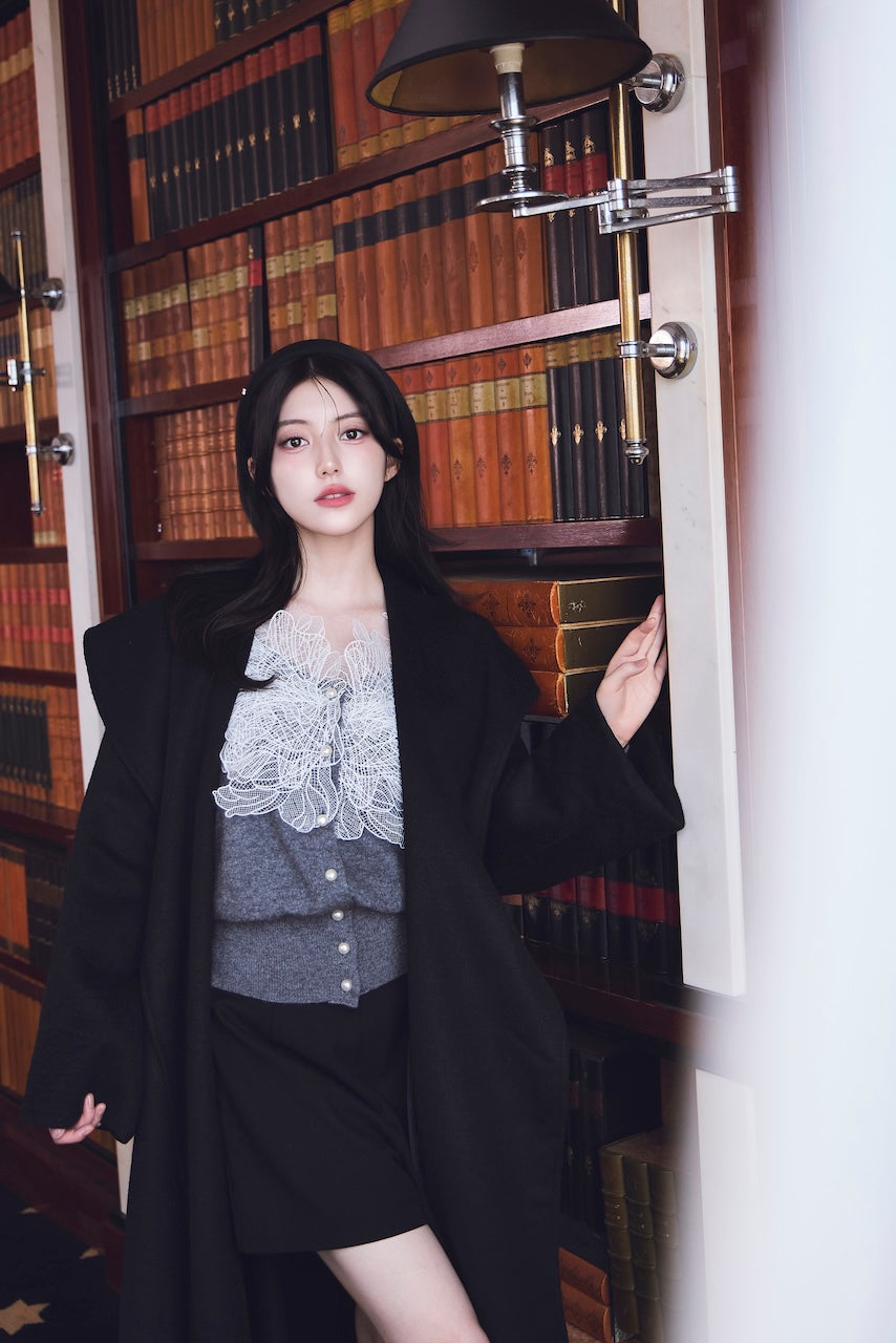モデル身長：157cm 【アウター】サイズ：MM カラー：black