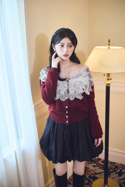 モデル身長：157cm 【トップス】カラー：red