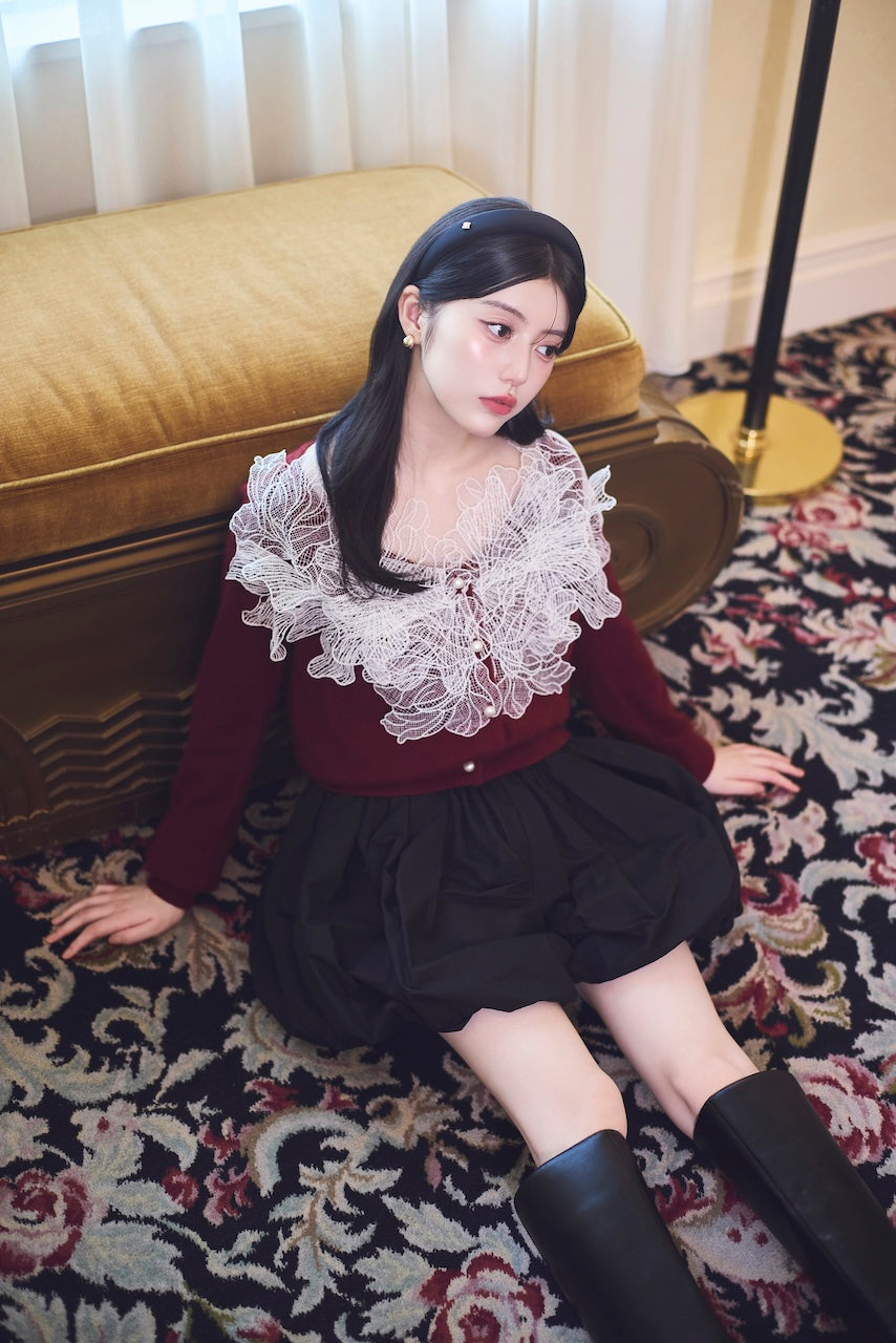 モデル身長：157cm 【トップス】カラー：red