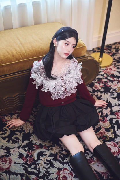 モデル身長：157cm 【トップス】カラー：red