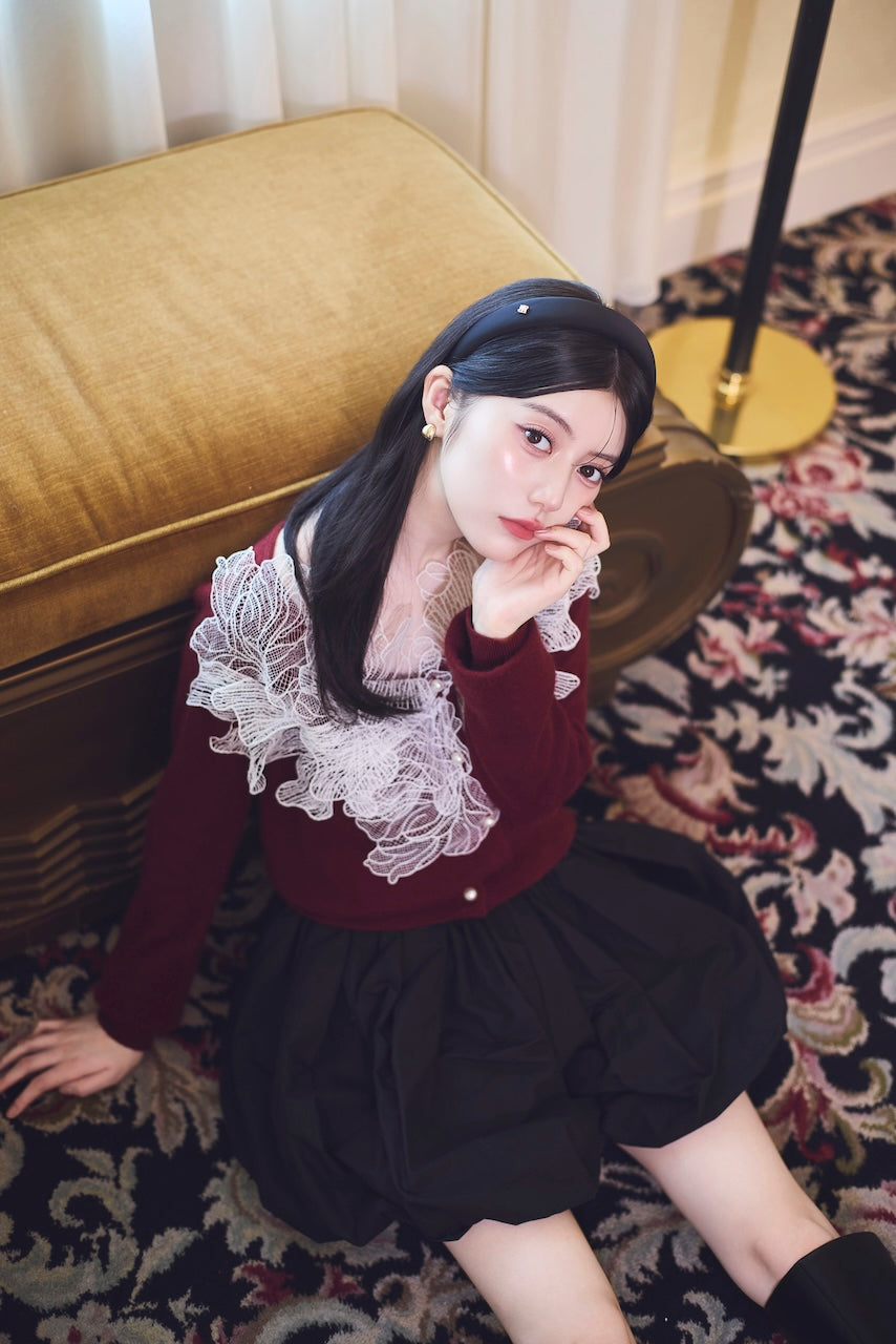 モデル身長：157cm 【トップス】カラー：red