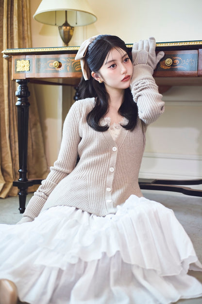 モデル身長：157cm 【トップス】カラー：greige 【ボトムス】カラー：off white サイズ：SM