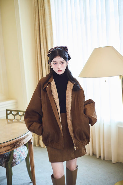 モデル身長：157cm 【アウター】カラー：camel 【トップス】カラー：black 【ボトムス】カラー：camel サイズ：MM