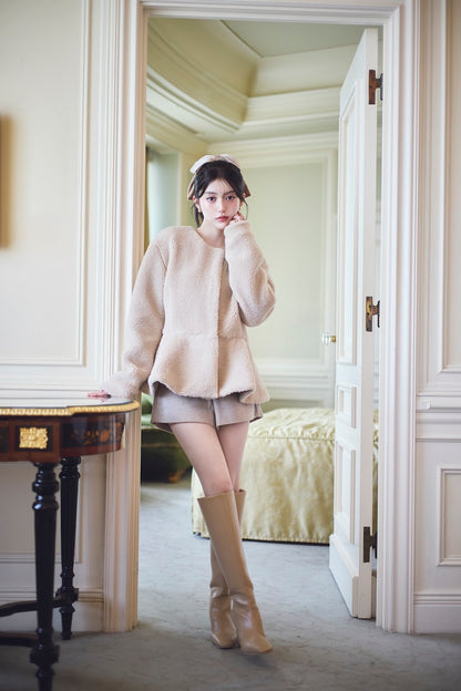 モデル身長：157cm 【アウター】カラー：beige 【ボトムス】カラー：beige サイズ：MM