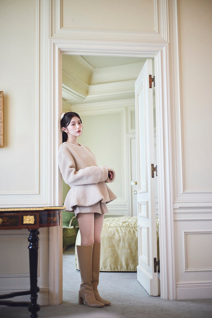 モデル身長：157cm 【アウター】カラー：beige 【ボトムス】カラー：beige サイズ：MM