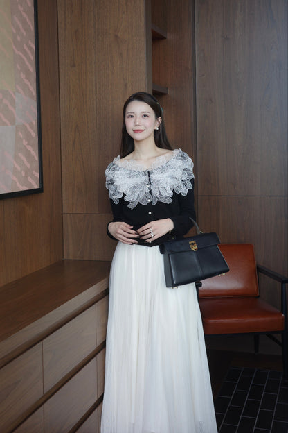 レースフリルカーディガン