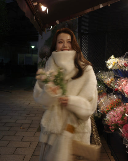 マフラーセットオーバーサイズカーディガン