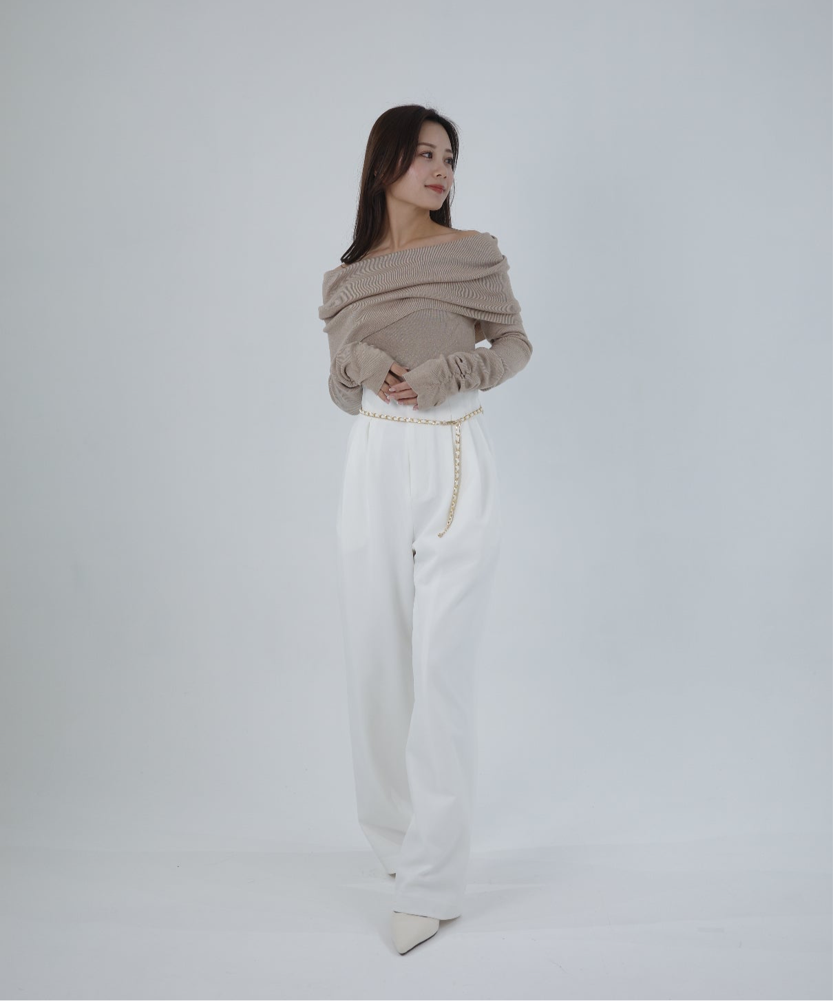 チェーンベルトハイウエストワイドパンツ – poláura OFFICIAL ONLINE STORE チェーンベルトハイウエストワイドパンツ – poláura OFFICIAL ONLINE STORE