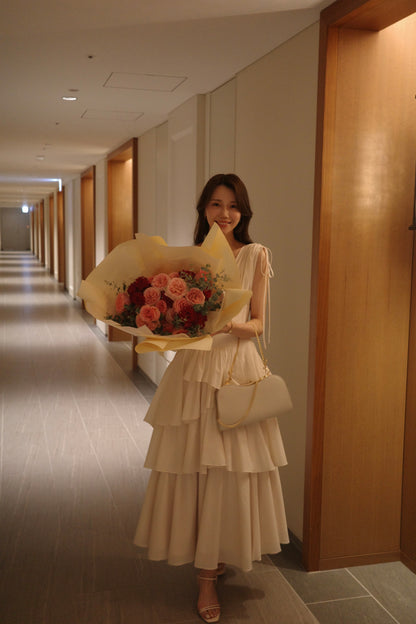 エアリーティアード ビスチェワンピース