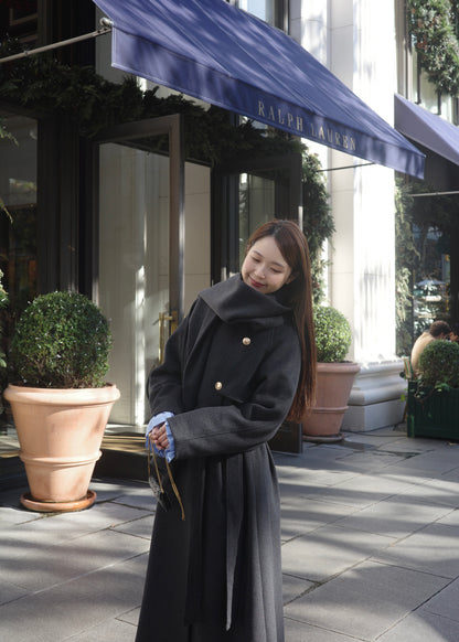 MANY WAYウールロングトレンチコート