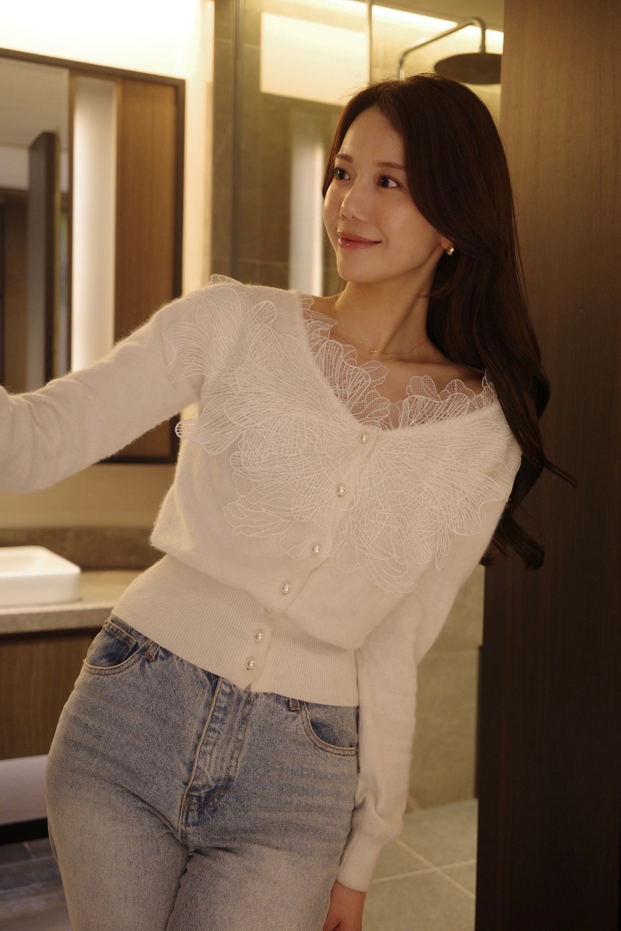 レースフリルカーディガン – poláura OFFICIAL ONLINE STORE