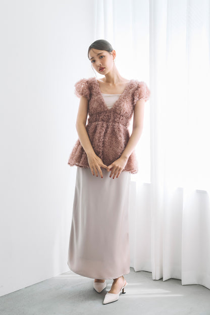 モデル身長：160cm　サイズ：FREE　カラー：pink