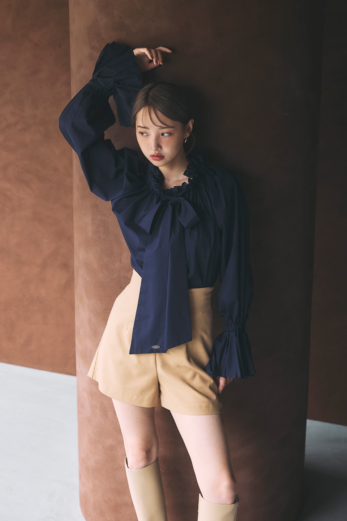 モデル身長：172cm サイズ：M カラー：camel