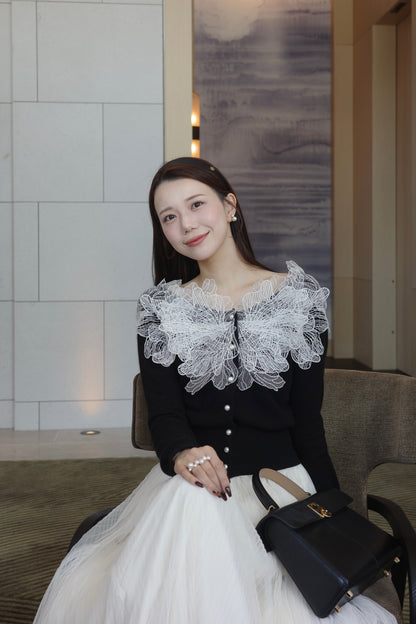 レースフリルカーディガン