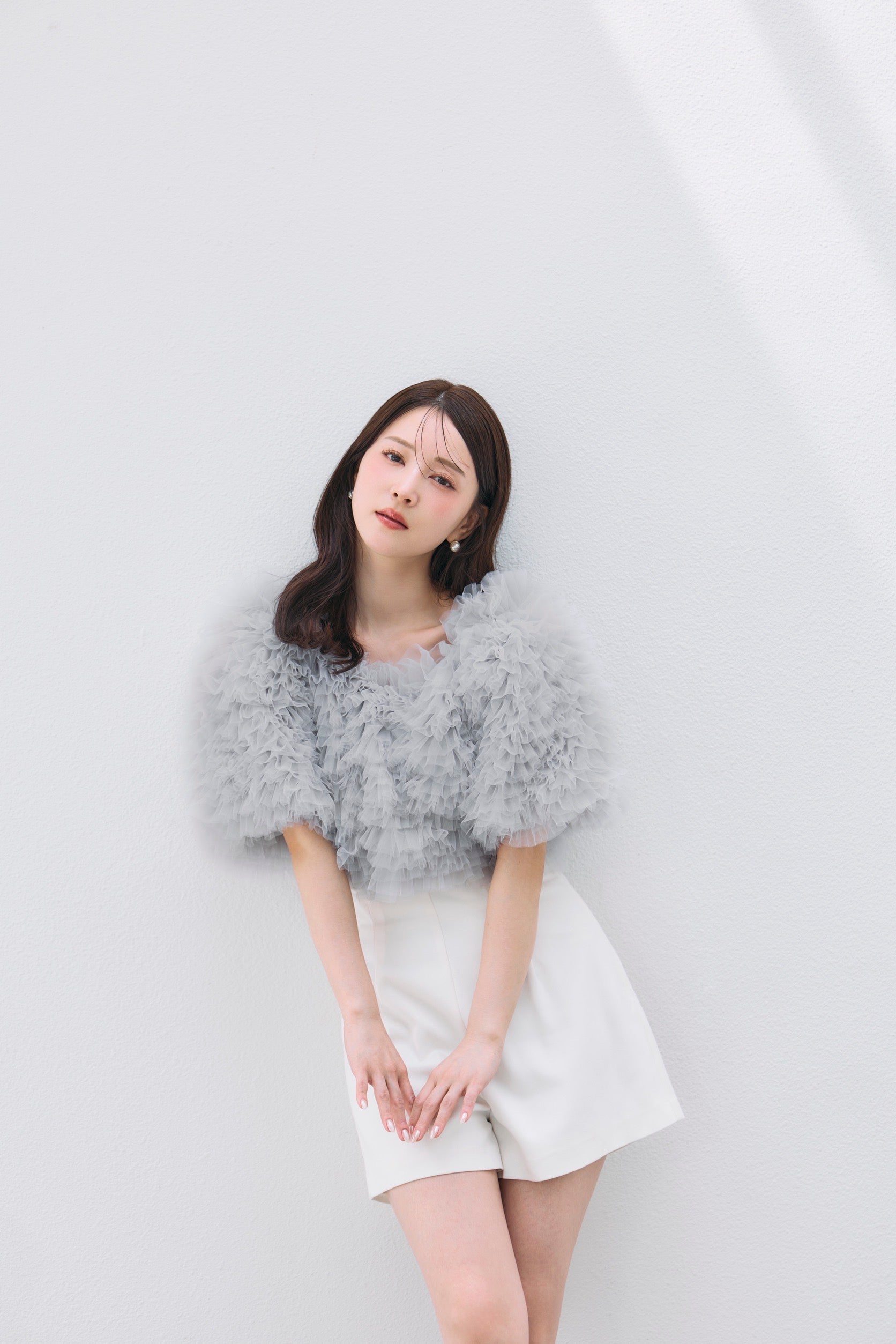 着用モデル：160cm カラー：light grey