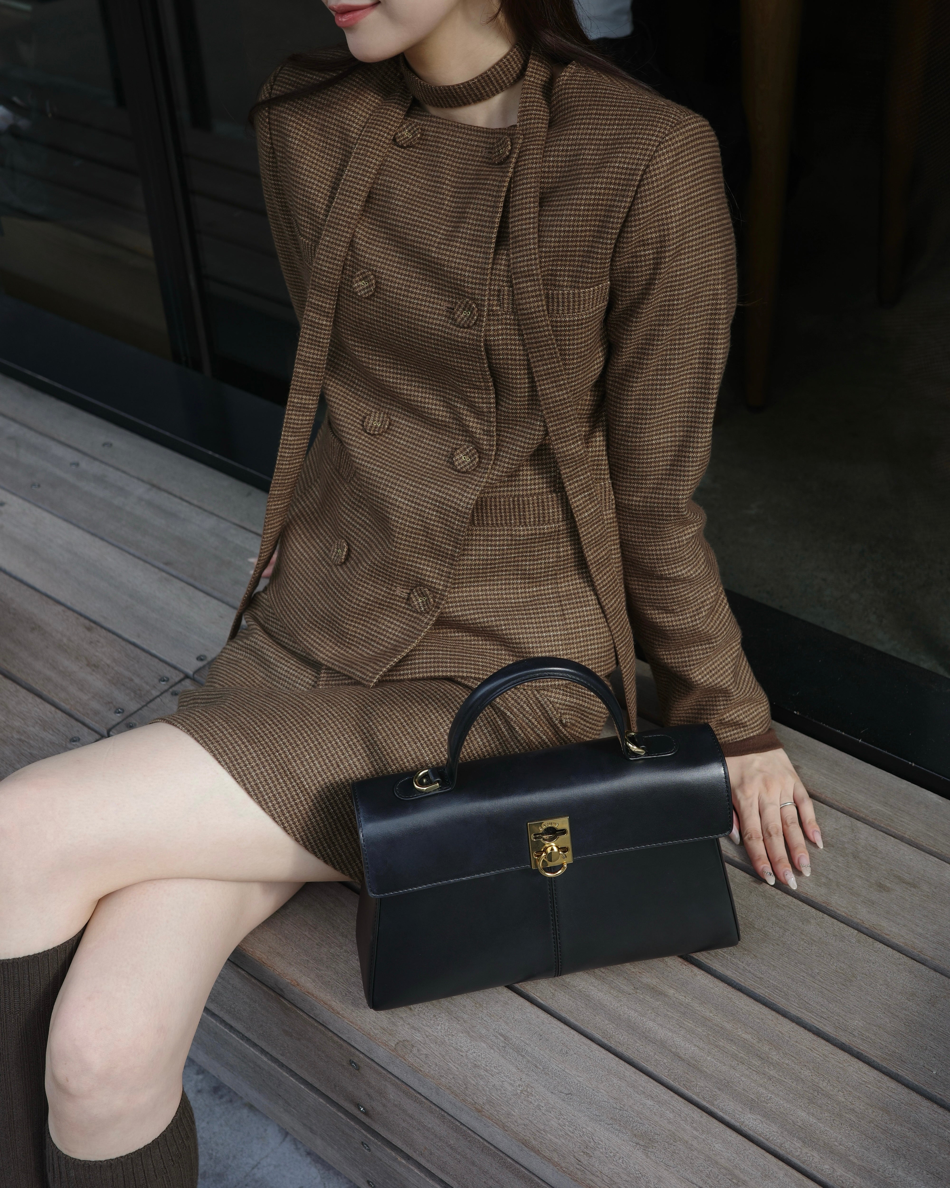 クラシカルチェックリボンタイジャケット – poláura OFFICIAL ONLINE STORE