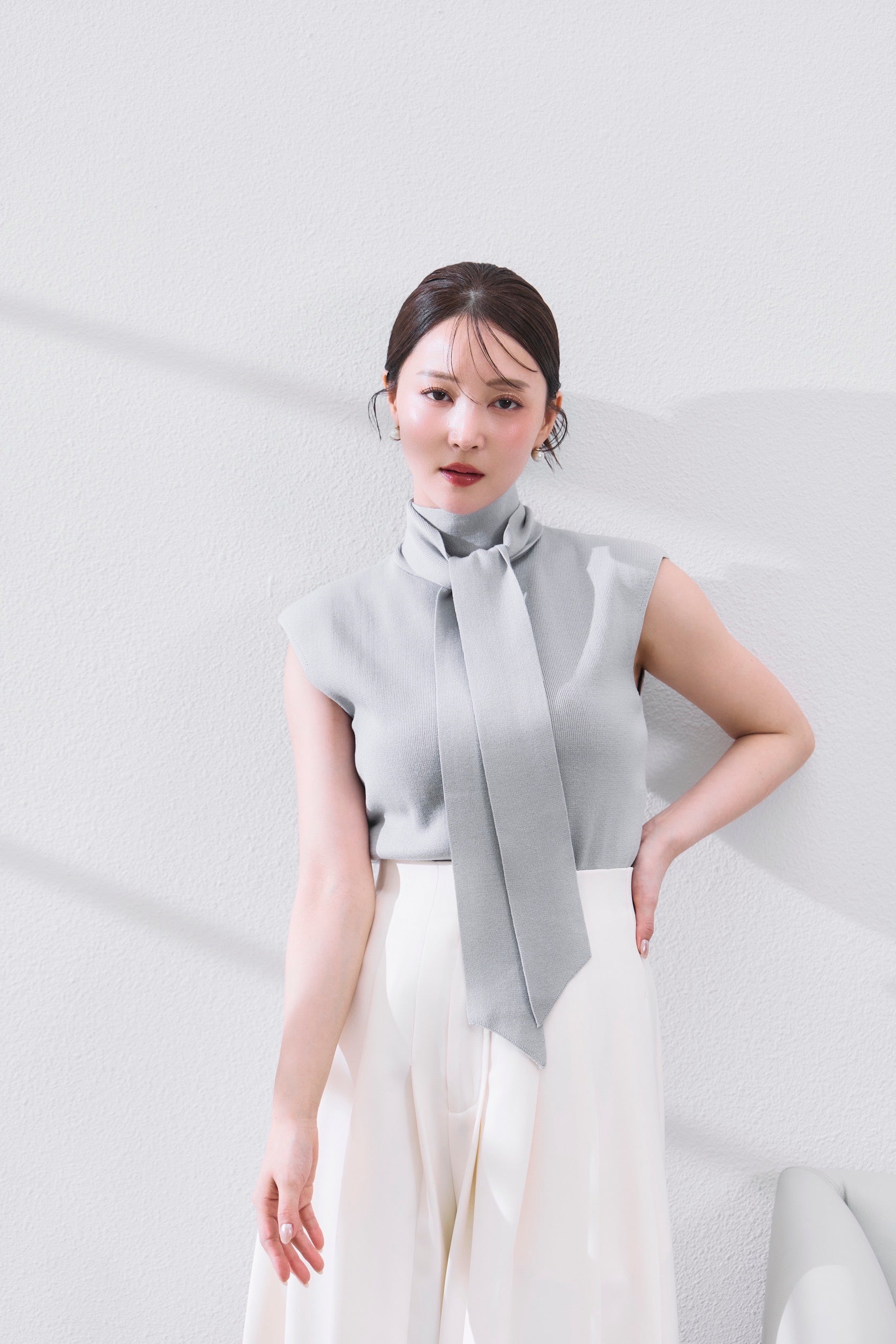 着用モデル：160cm カラー：grey