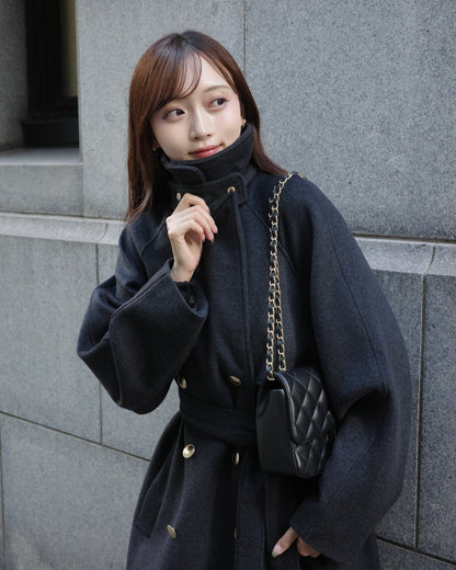 MANY WAYウールロングトレンチコート