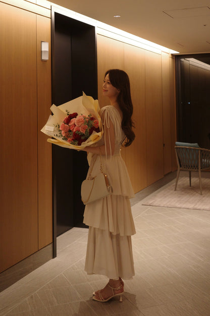 エアリーティアード ビスチェワンピース