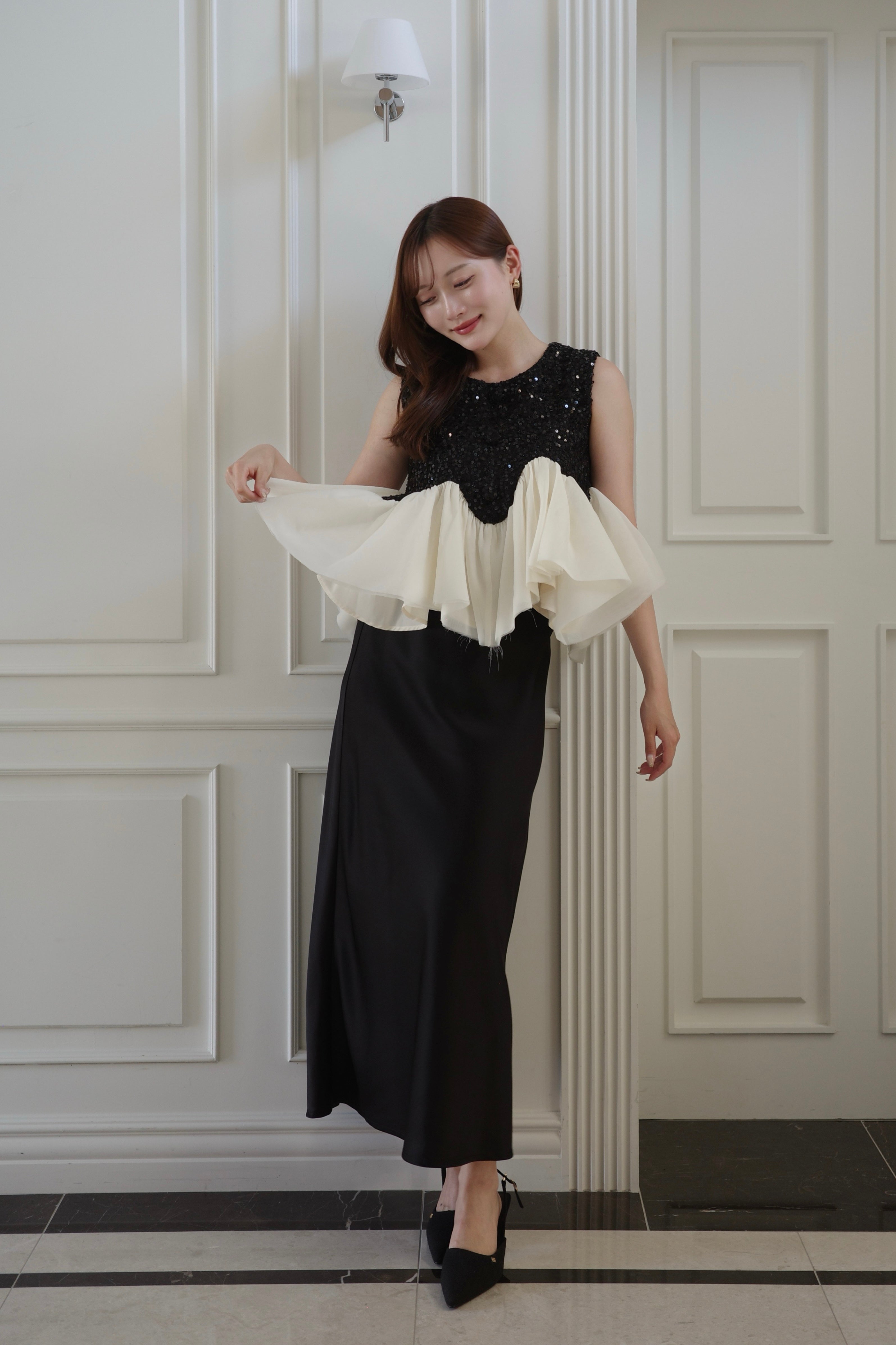 スパークル ツイード ペプラムトップス – poláura OFFICIAL ONLINE STORE