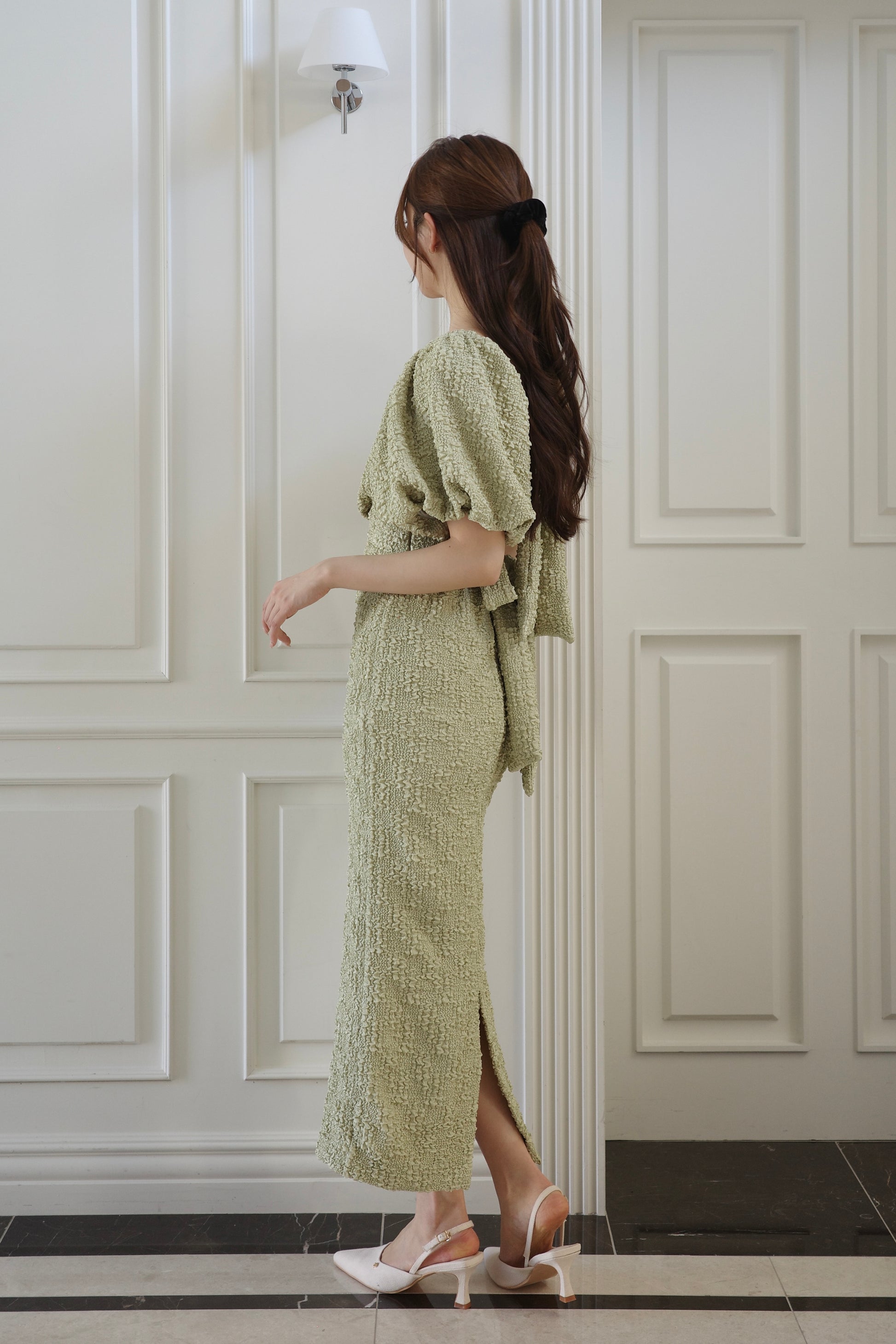 モデル身長：167cm カラー：green サイズ：M