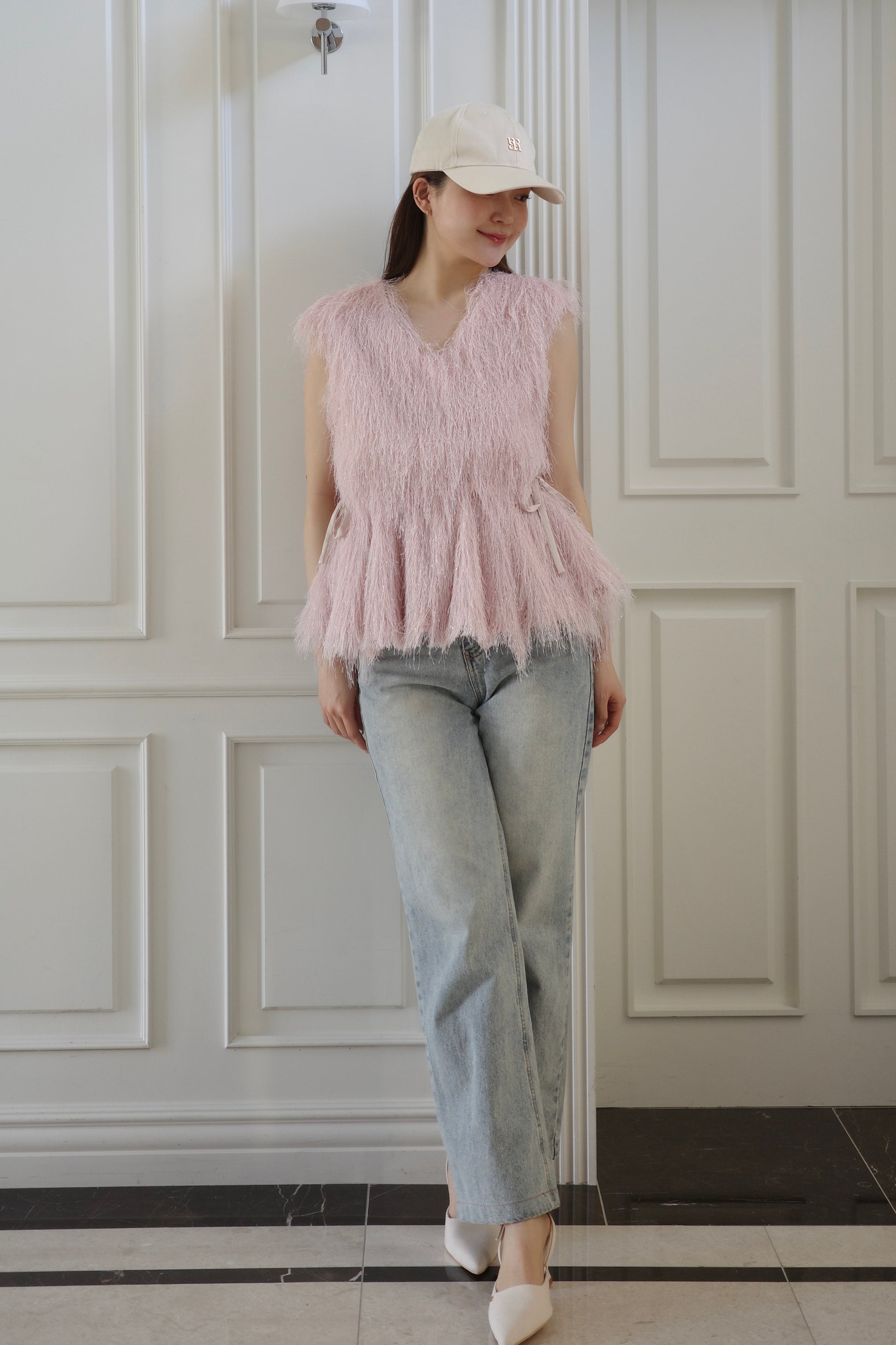 モデル身長：167cm　トップスカラー：pink