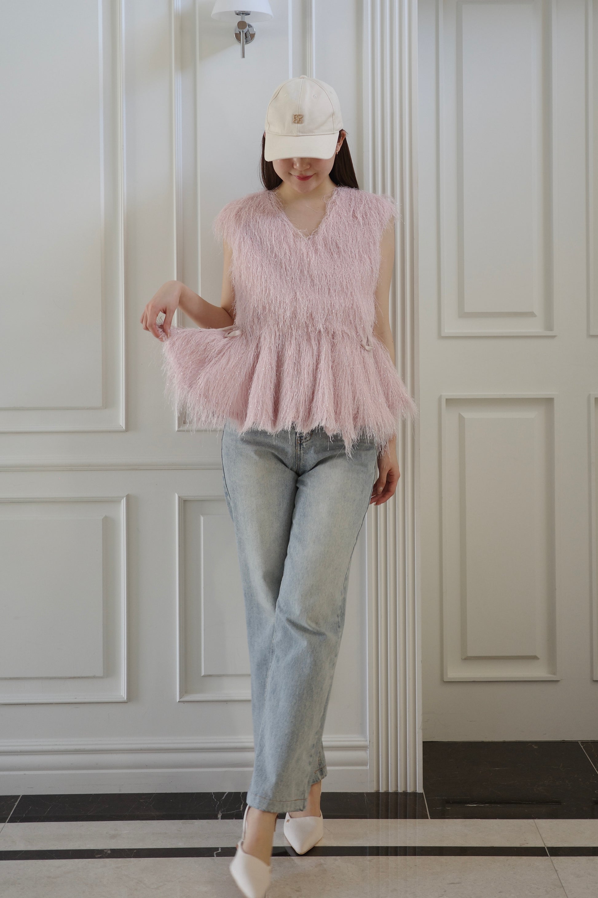 モデル身長：167cm　トップスカラー：pink