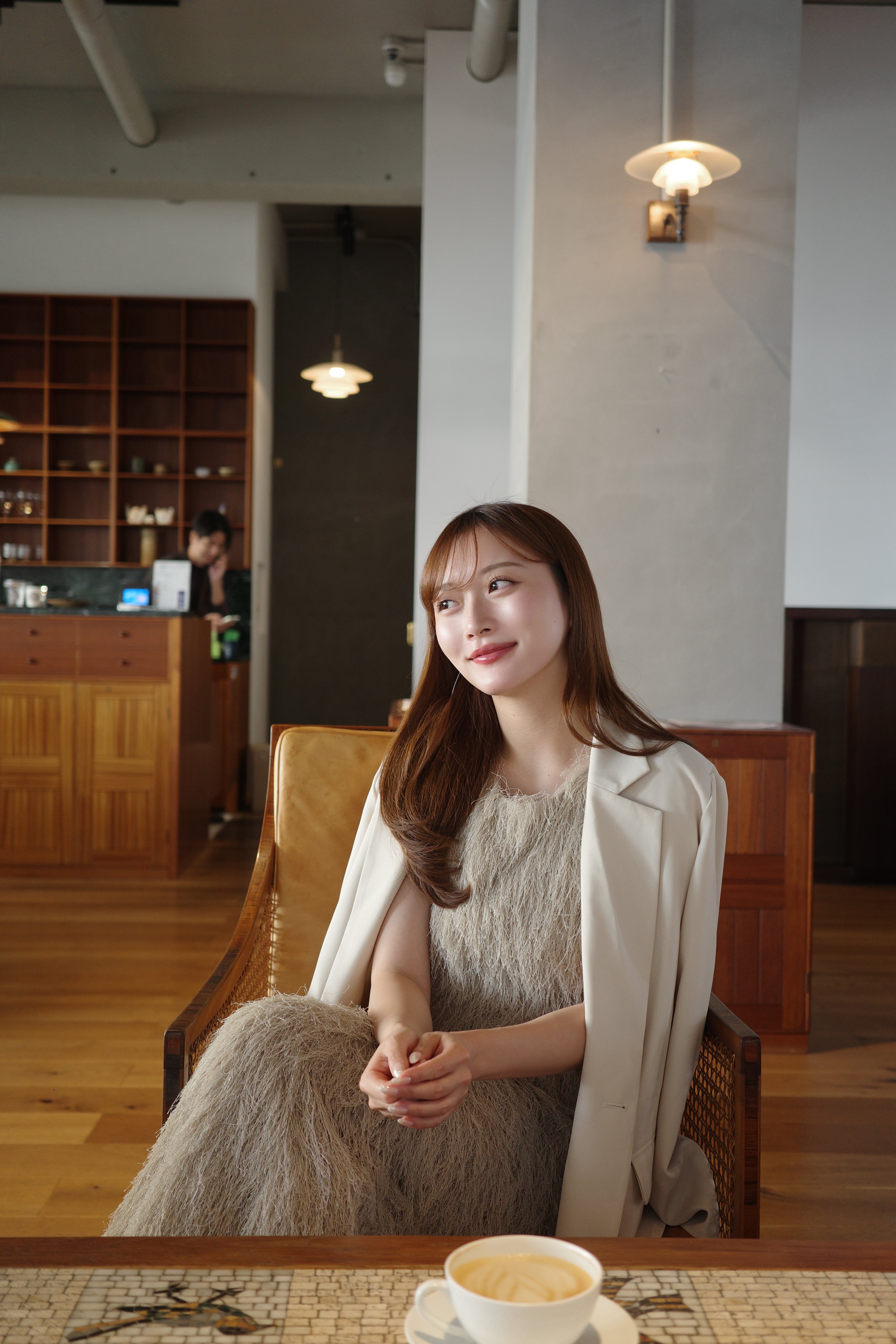 polauraソフトシャギー Iラインワンピース M ベージュ　ポローラ ソフトシャギー Iラインワンピース – poláura OFFICIAL ONLINE STORE