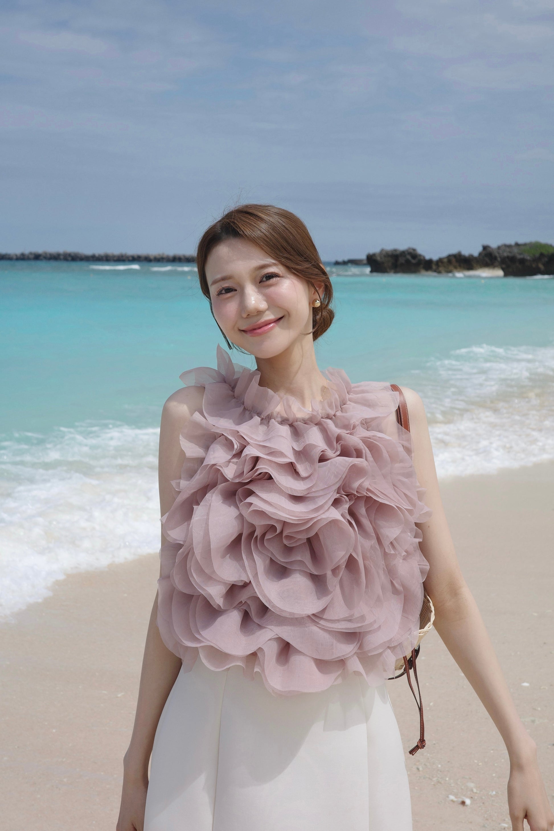 着用モデル：171cm カラー：pink