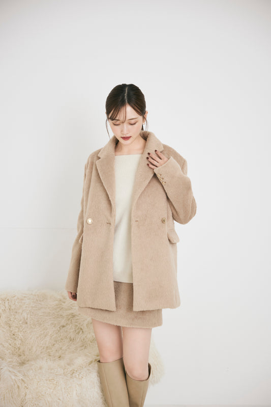 シャギージャケットコート