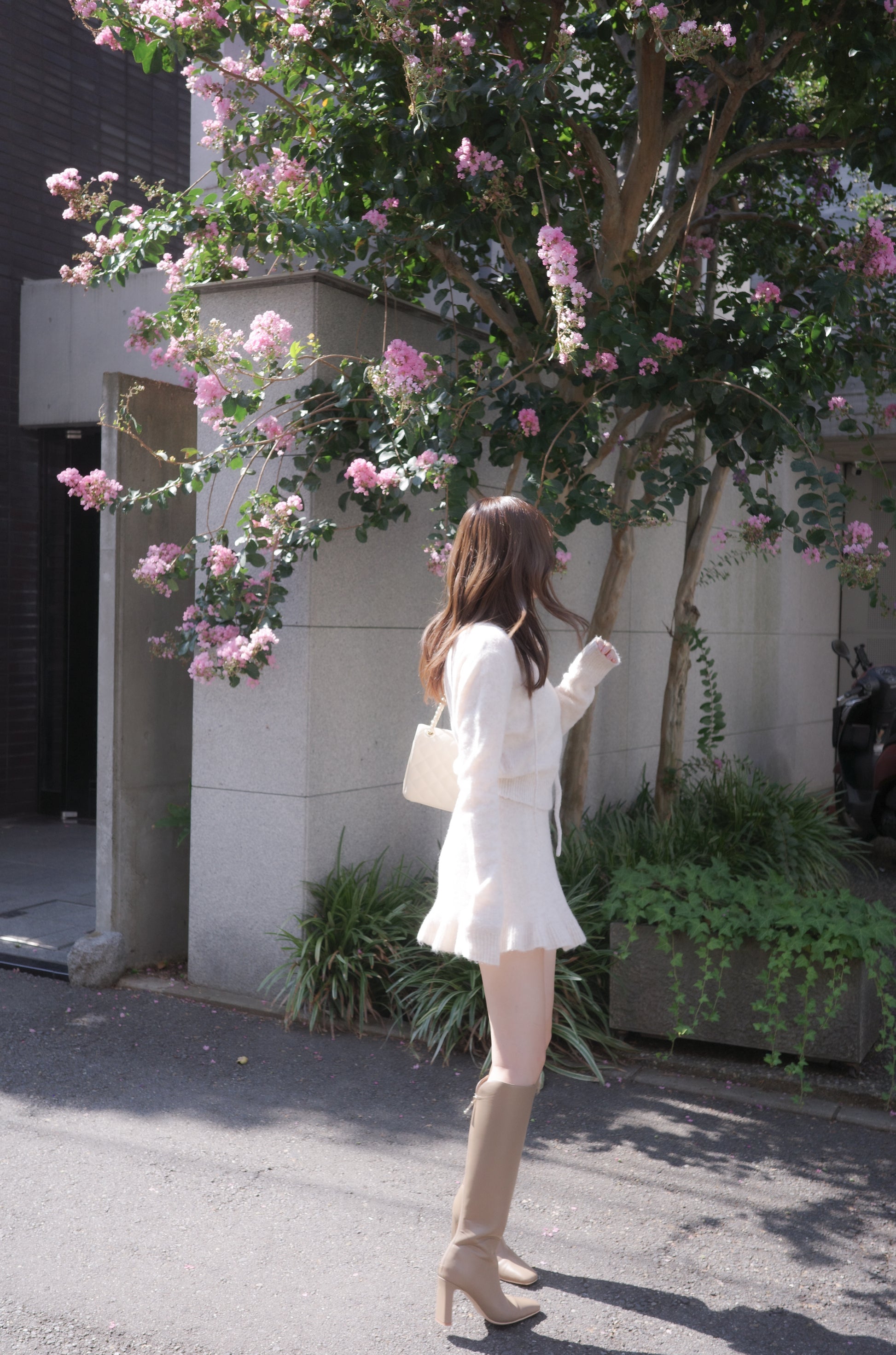 モデル身長：166cm ,サイズ：free, カラー：ivory