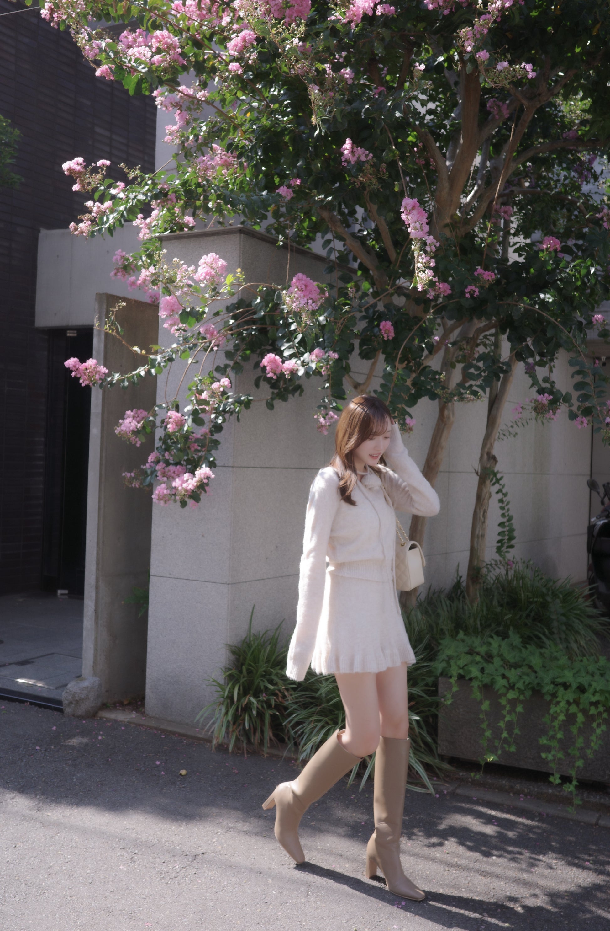 モデル身長：166cm ,サイズ：free, カラー：ivory