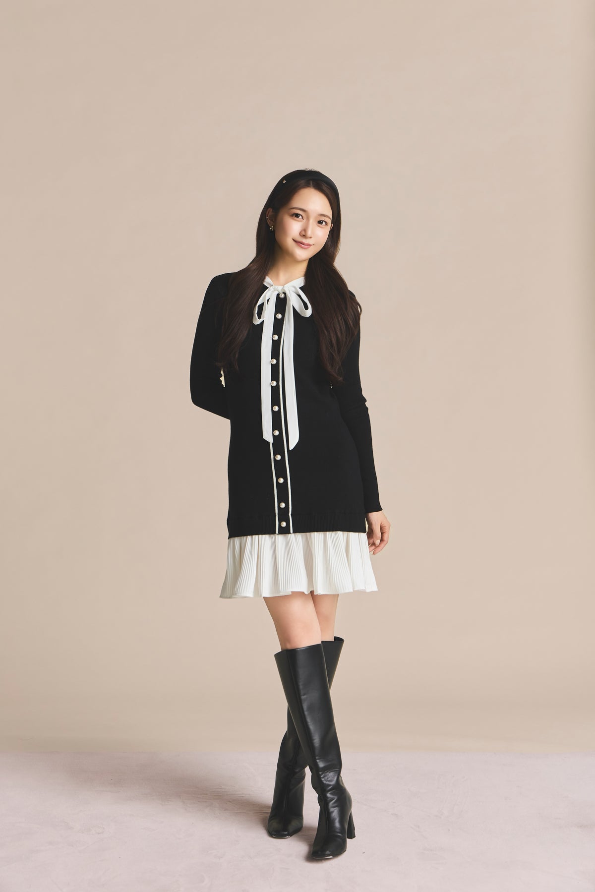 モデル身長：167cm【ワンピース】カラー：black