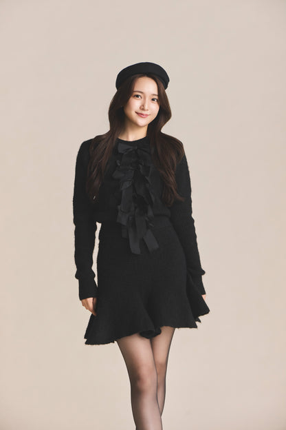 モデル身長：167cm 【セットアップ】カラー：black