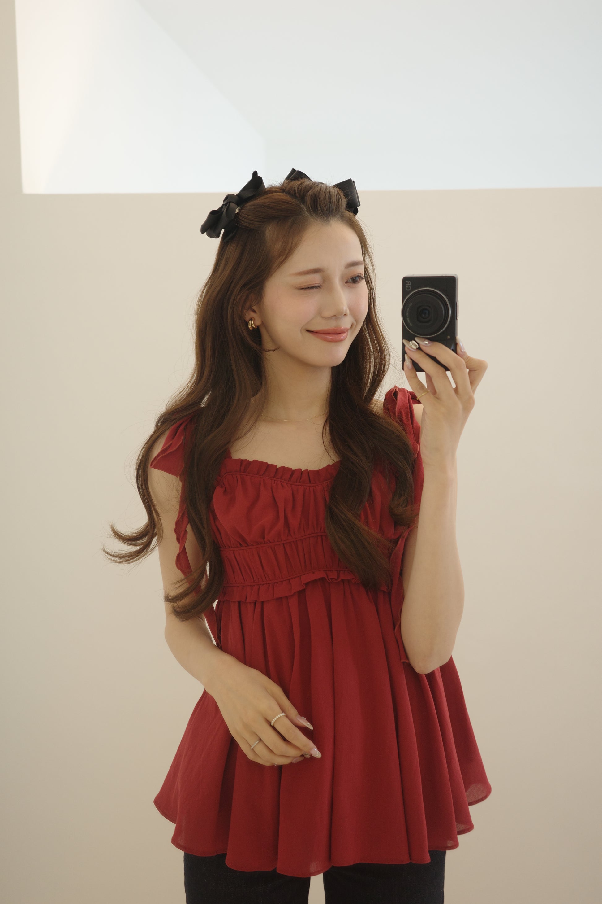 着用モデル：171cm カラー：red