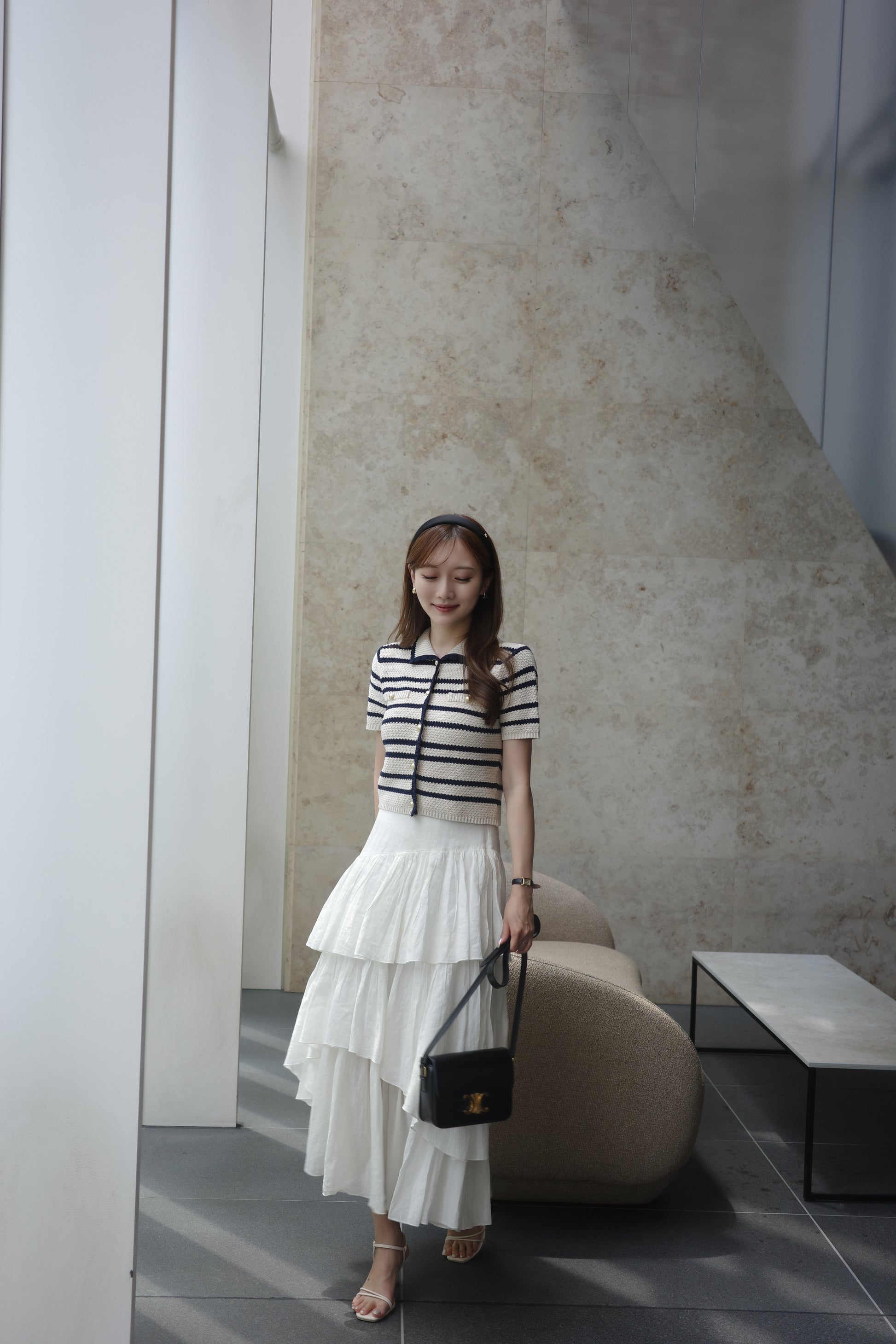 着用モデル：166cm カラー：beige base