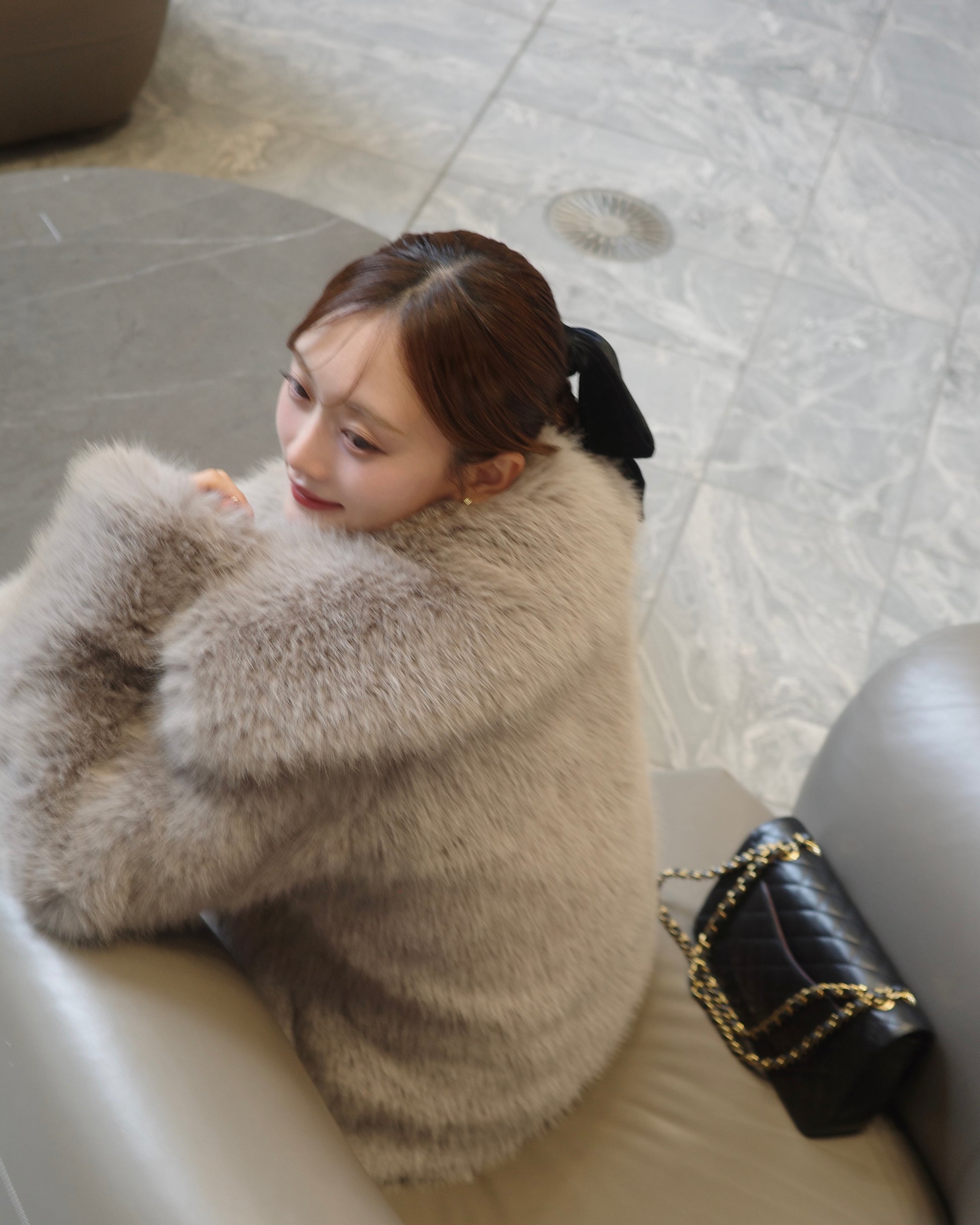 モデル身長：166cm カラー：grey